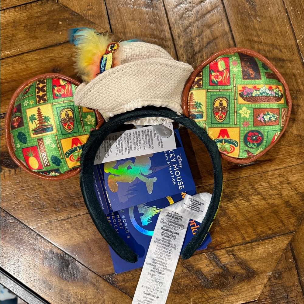 Disney 50th Anniversary Enchanted Tiki Room Patterned Ears Headband